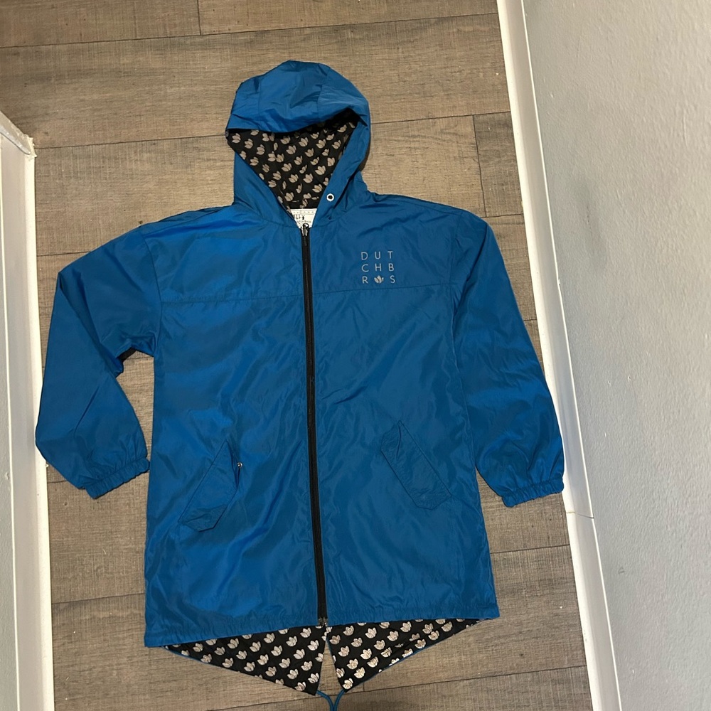 Dutch Bros Blue Jacket with Patterned REVERSABLE